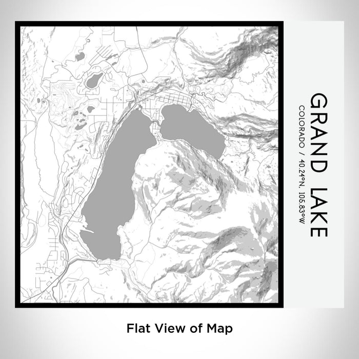 Rendered View of Grand Lake Colorado Map on 17oz Stainless Steel Insulated Tumbler in Classic Map Style