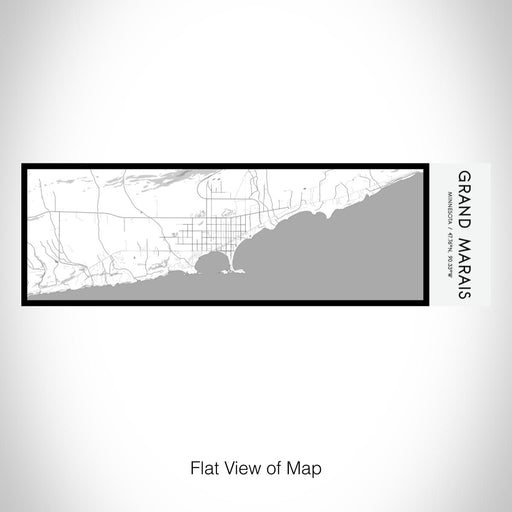 Rendered View of Grand Marais Minnesota Map on 10oz Stainless Steel Insulated Cup in Classic with Sliding Lid