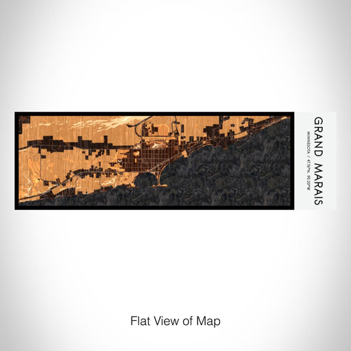 Rendered View of Grand Marais Minnesota Map on 10oz Stainless Steel Insulated Cup in Ember with Sliding Lid
