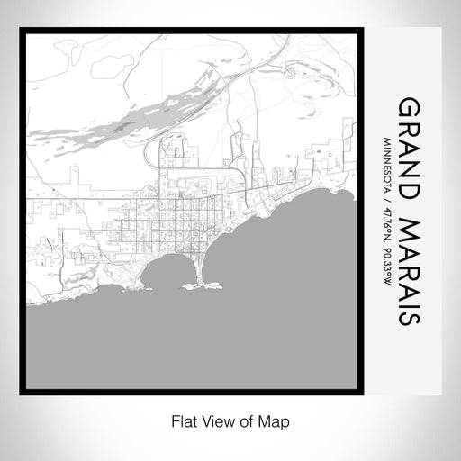 Rendered View of Grand Marais Minnesota Map on 17oz Stainless Steel Insulated Tumbler in Classic Map Style