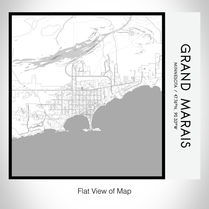 Rendered View of Grand Marais Minnesota Map on 17oz Stainless Steel Insulated Tumbler in Classic Map Style
