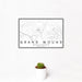 12x18 Grand Mound Washington Map Print Landscape Orientation in Classic Style With Small Cactus Plant in White Planter