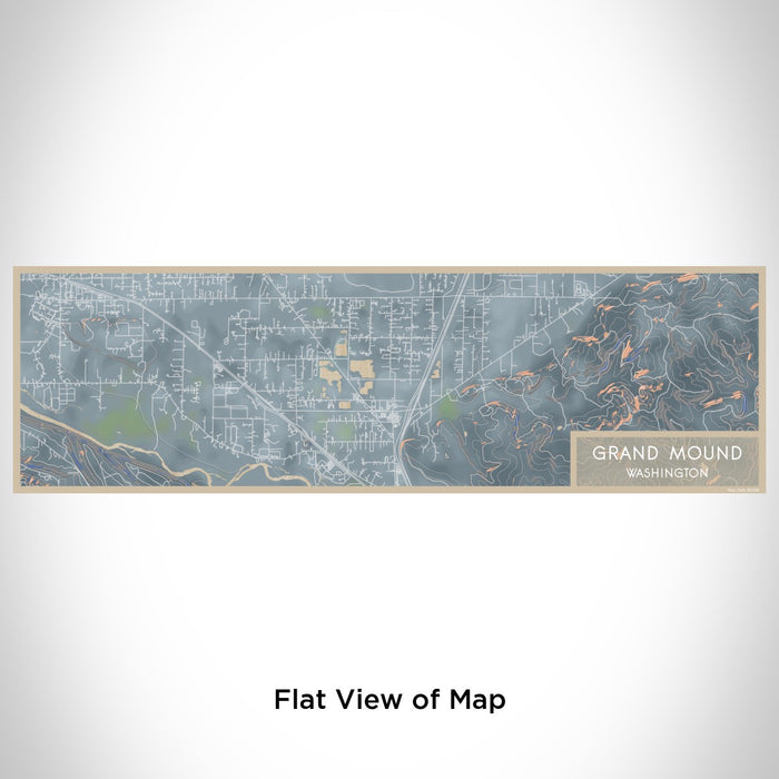 Flat View of Map Custom Grand Mound Washington Map Enamel Mug in Afternoon