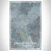 Grand Mound Washington Map Print Portrait Orientation in Afternoon Style With Shaded Background