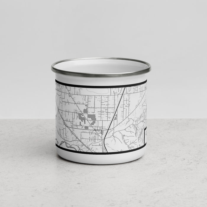 Front View Custom Grand Mound Washington Map Enamel Mug in Classic