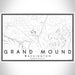 Grand Mound Washington Map Print Landscape Orientation in Classic Style With Shaded Background