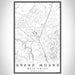 Grand Mound Washington Map Print Portrait Orientation in Classic Style With Shaded Background