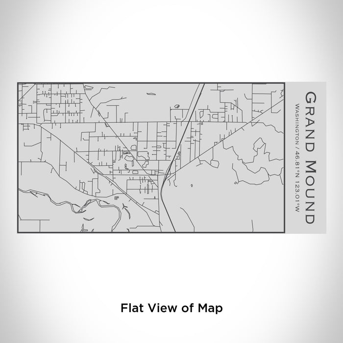 Rendered View of Grand Mound Washington Map Engraving on 17oz Stainless Steel Insulated Cola Bottle