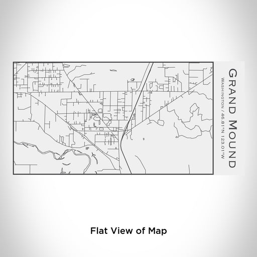 Rendered View of Grand Mound Washington Map Engraving on 17oz Stainless Steel Insulated Cola Bottle in White