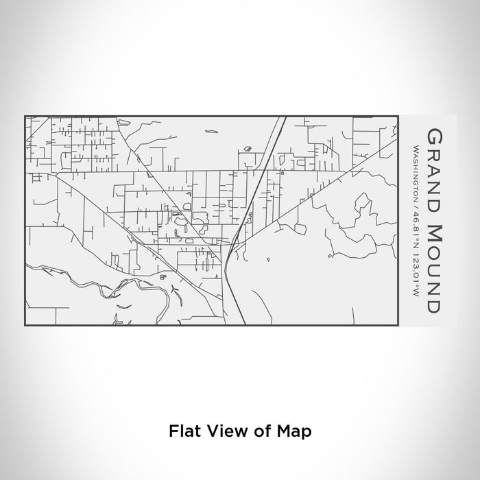 Rendered View of Grand Mound Washington Map Engraving on 17oz Stainless Steel Insulated Cola Bottle in White