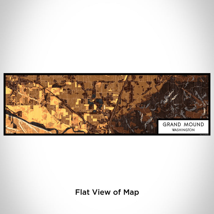 Flat View of Map Custom Grand Mound Washington Map Enamel Mug in Ember