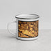 Left View Custom Grand Mound Washington Map Enamel Mug in Ember