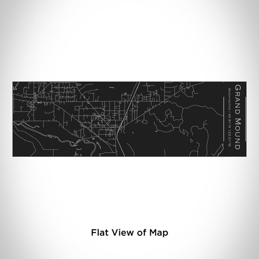 Rendered View of Grand Mound Washington Map Engraving on 10oz Stainless Steel Insulated Cup with Sliding Lid in Black