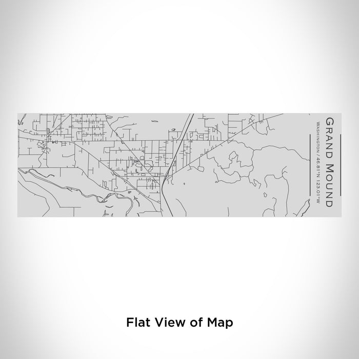 Rendered View of Grand Mound Washington Map Engraving on 10oz Stainless Steel Insulated Cup with Sipping Lid