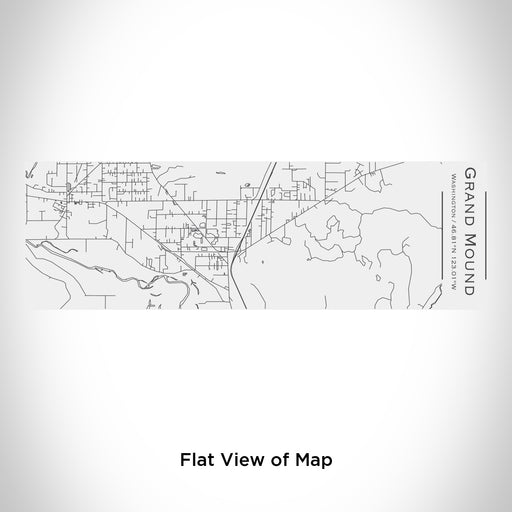 Rendered View of Grand Mound Washington Map Engraving on 10oz Stainless Steel Insulated Cup with Sliding Lid in White