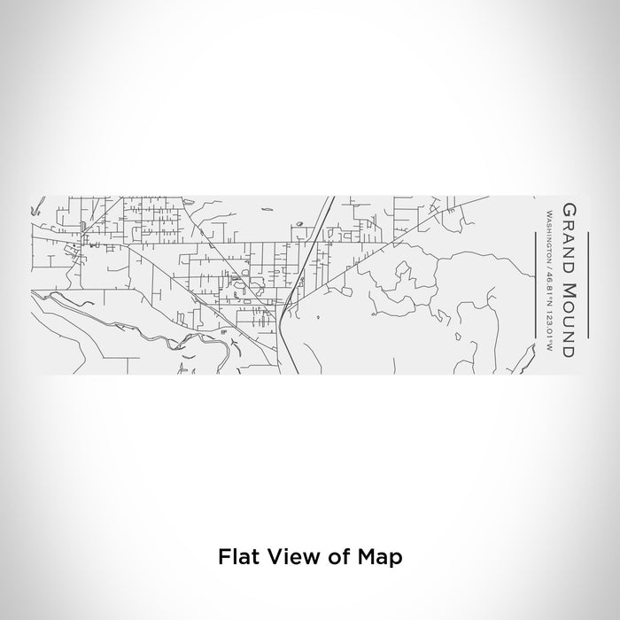 Rendered View of Grand Mound Washington Map Engraving on 10oz Stainless Steel Insulated Cup with Sliding Lid in White