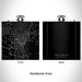 Rendered View of Grand Mound Washington Map Engraving on 6oz Stainless Steel Flask in Black