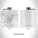 Rendered View of Grand Mound Washington Map Engraving on 6oz Stainless Steel Flask in White