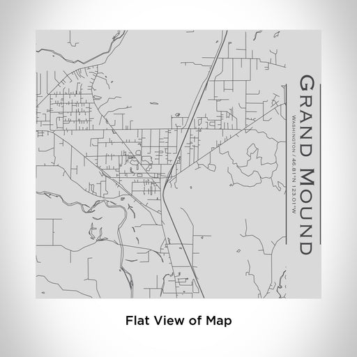 Rendered View of Grand Mound Washington Map Engraving on 17oz Stainless Steel Insulated Tumbler