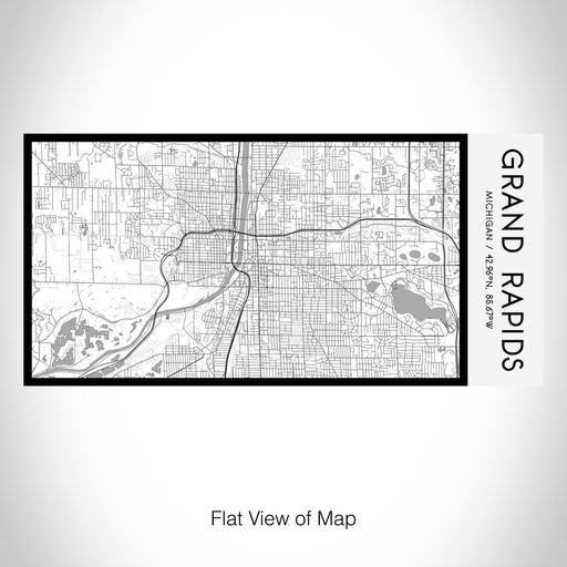 Rendered View of Grand Rapids Michigan Map on 17oz Stainless Steel Insulated Bottle with printed classic style map