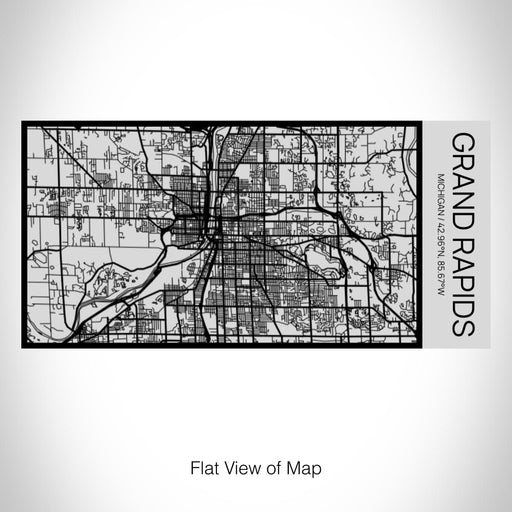 Rendered View of Grand Rapids Michigan Map on 17oz Stainless Steel Insulated Cola Bottle in Stainless
