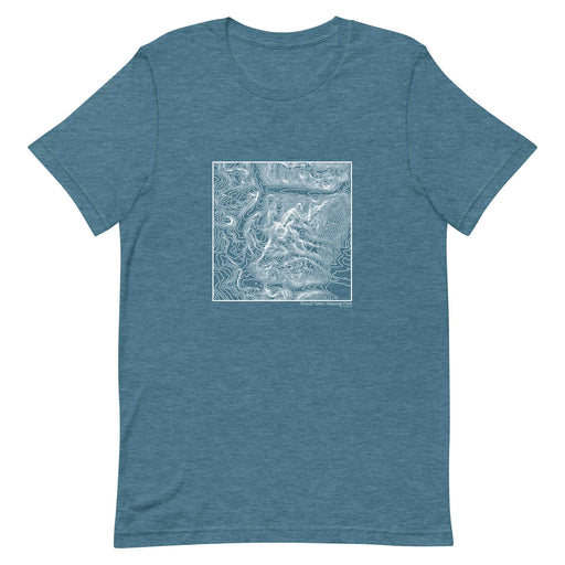 Grand Teton National Park Topographic  Map Unisex T-Shirt with City inscription in Heather Teal