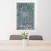 24x36 Grangeville Idaho Map Print Portrait Orientation in Afternoon Style Behind 2 Chairs Table and Potted Plant