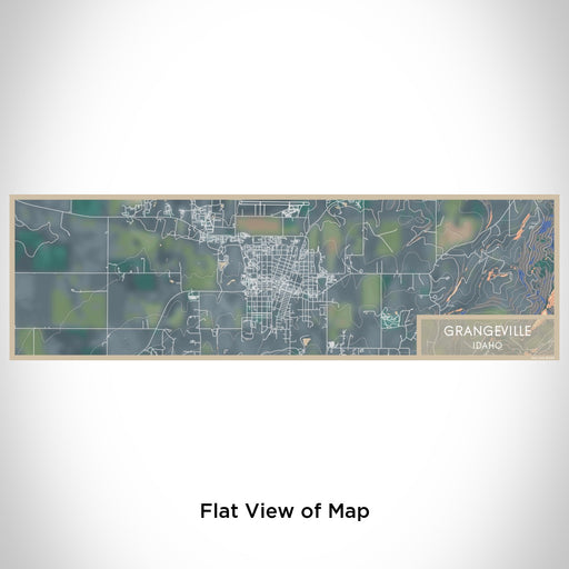 Flat View of Map Custom Grangeville Idaho Map Enamel Mug in Afternoon