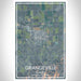 Grangeville Idaho Map Print Portrait Orientation in Afternoon Style With Shaded Background