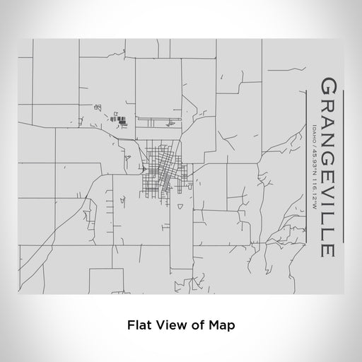 Rendered View of Grangeville Idaho Map Engraving on 20oz Stainless Steel Insulated Bottle with Bamboo Top