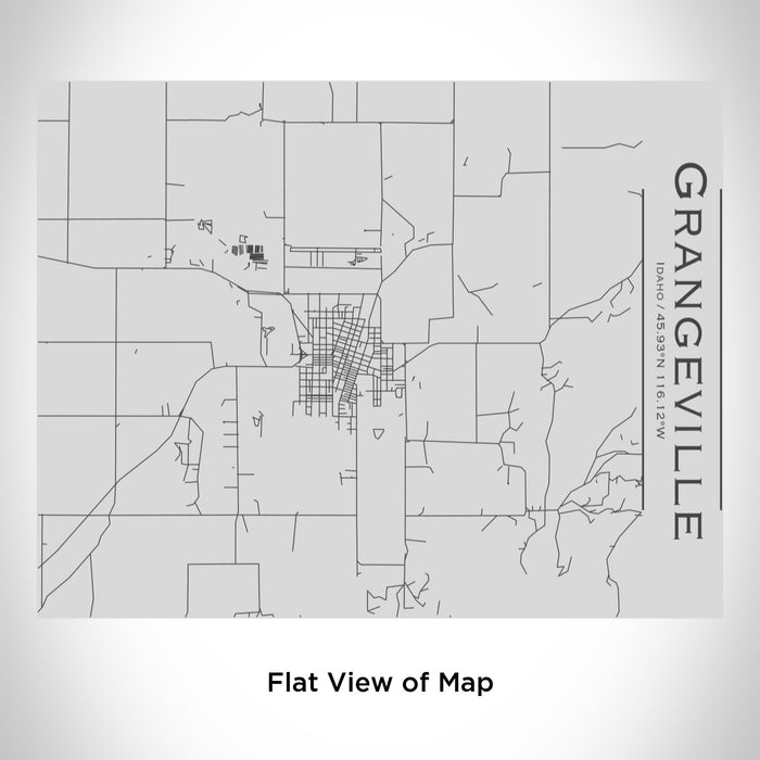 Rendered View of Grangeville Idaho Map Engraving on 20oz Stainless Steel Insulated Bottle with Bamboo Top