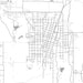 Grangeville Idaho Map Print in Classic Style Zoomed In Close Up Showing Details