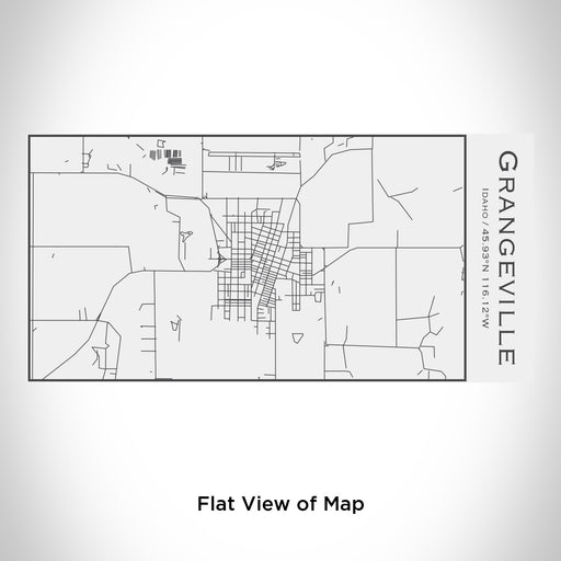 Rendered View of Grangeville Idaho Map Engraving on 17oz Stainless Steel Insulated Cola Bottle in White