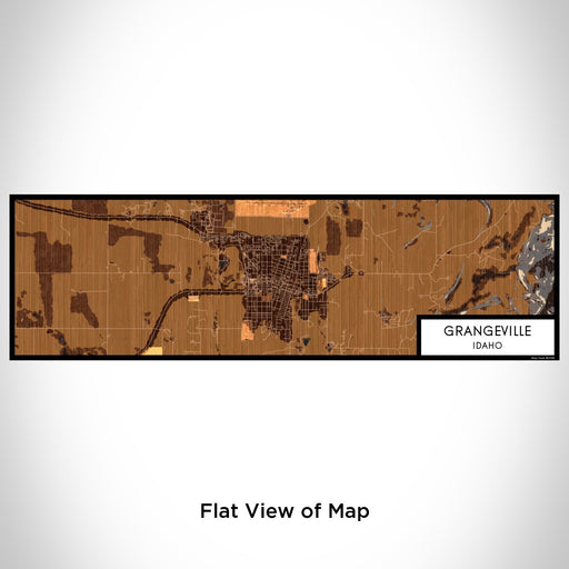 Flat View of Map Custom Grangeville Idaho Map Enamel Mug in Ember