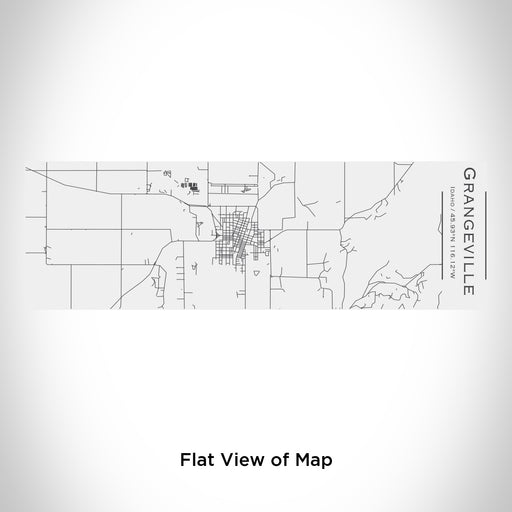 Rendered View of Grangeville Idaho Map Engraving on 10oz Stainless Steel Insulated Cup with Sliding Lid in White