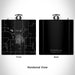 Rendered View of Grangeville Idaho Map Engraving on 6oz Stainless Steel Flask in Black