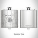 Rendered View of Grangeville Idaho Map Engraving on 6oz Stainless Steel Flask