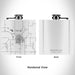 Rendered View of Grangeville Idaho Map Engraving on 6oz Stainless Steel Flask in White