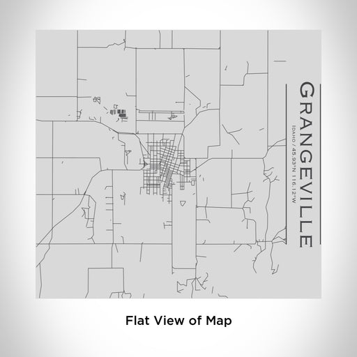 Rendered View of Grangeville Idaho Map Engraving on 17oz Stainless Steel Insulated Tumbler