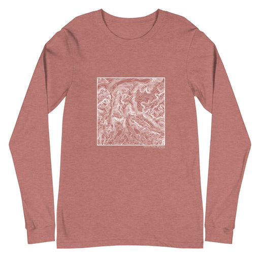 Granite Peak Montana Topographic  Map Unisex Long-Sleeve T-shirt with City inscription in Heather Mauve