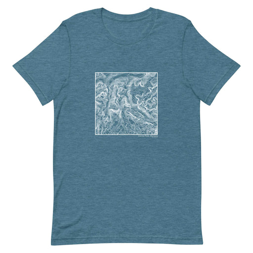 Granite Peak Montana Topographic  Map Unisex T-Shirt with City inscription in Heather Teal