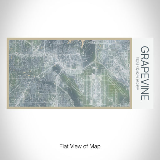 Rendered View of Grapevine Texas Map on 17oz Stainless Steel Insulated Bottle with printed afternoon style map