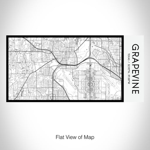 Rendered View of Grapevine Texas Map on 17oz Stainless Steel Insulated Bottle with printed classic style map