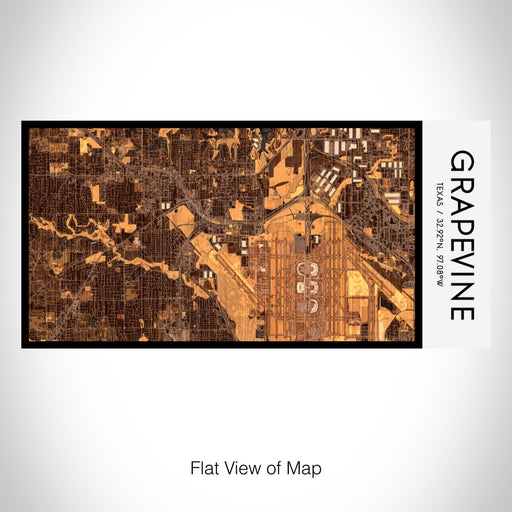 Rendered View of Grapevine Texas Map on 17oz Stainless Steel Insulated Bottle with printed ember style map