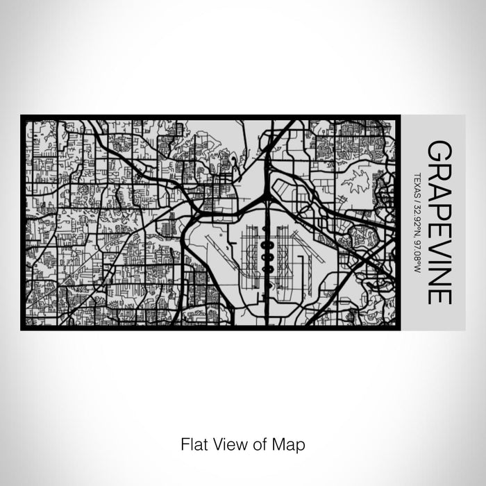 Rendered View of Grapevine Texas Map on 17oz Stainless Steel Insulated Cola Bottle in Stainless