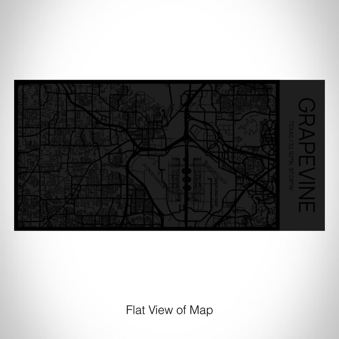 Rendered View of Grapevine Texas Map on 17oz Stainless Steel Insulated Cola Bottle in Stainless in Matte Black