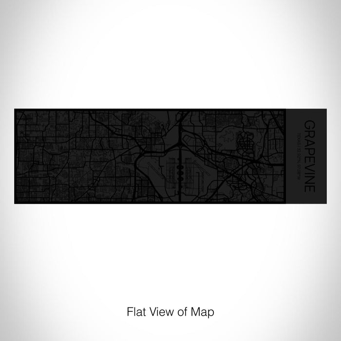 Rendered View of Grapevine Texas Map on 10oz Stainless Steel Insulated Cup in Matte Black with Sliding Lid