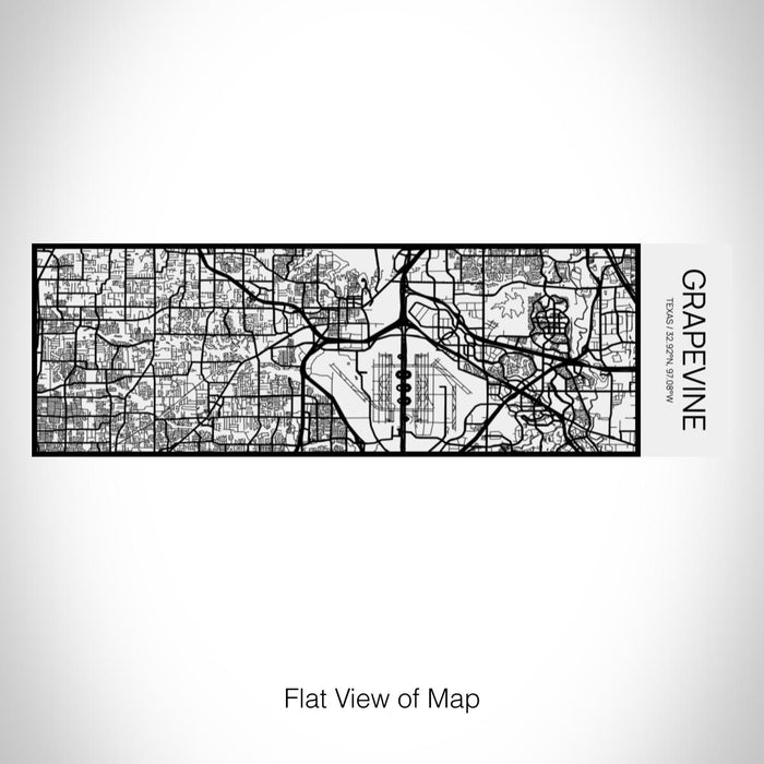 Rendered View of Grapevine Texas Map on 10oz Stainless Steel Insulated Cup in Matte White with Sliding Lid