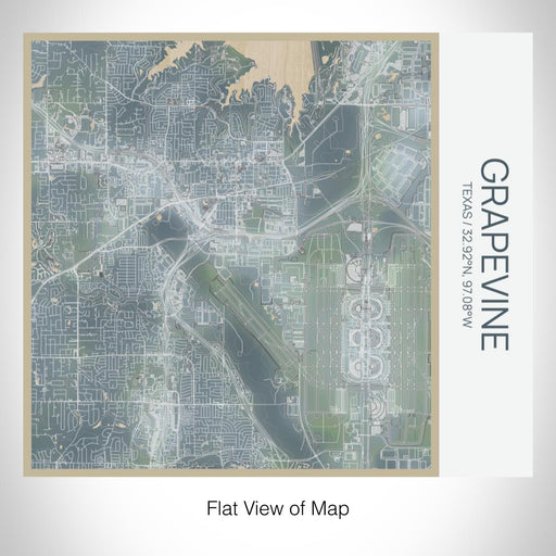Rendered View of Grapevine Texas Map on 17oz Stainless Steel Insulated Tumbler in Afternoon Map Style