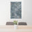 24x36 Grass Valley California Map Print Portrait Orientation in Afternoon Style Behind 2 Chairs Table and Potted Plant